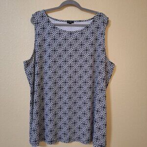 Talbots Womens 3X Sleeveless Top Stretch Comfy Work‎
